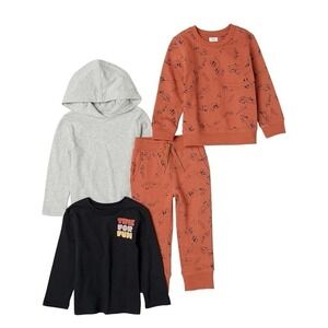 Fox Skate Rust Amazon Essentials Boys XL Long-Sleeve Outfit Jogger Set Pack of 4